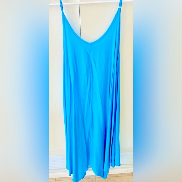Cover up flowy blue slip dress. Perfect for Summer and beach throw on. - Picture 2 of 3